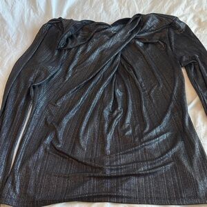 Elie Tahari Shimmering Charcoal Blouse